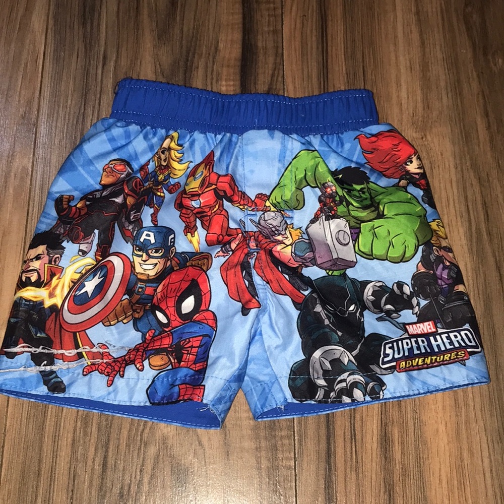 Marvel superhero adventures Captain America Iron Man Bathing suit size 12 months
